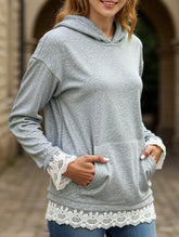 Casual hooded long-sleeved pullover sweatshirt